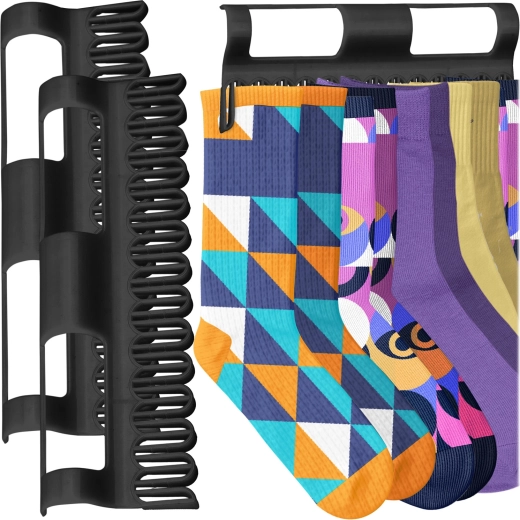 Soportes para calcetines para tendederos, 2 uds., negros