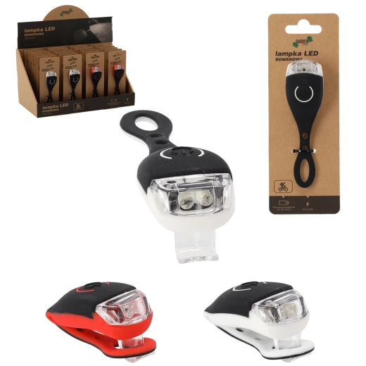 Luces LED de clip para bicicleta blancas y rojas