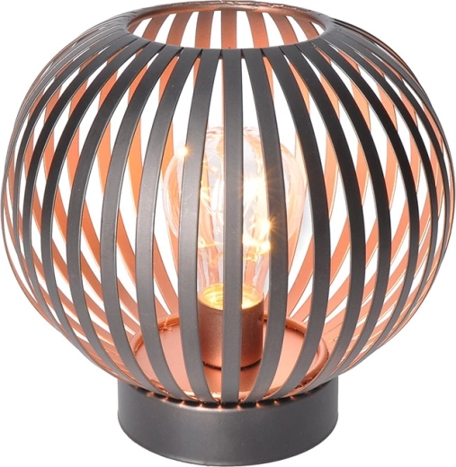 Linterna metálica redonda Solight con bombilla micro LED