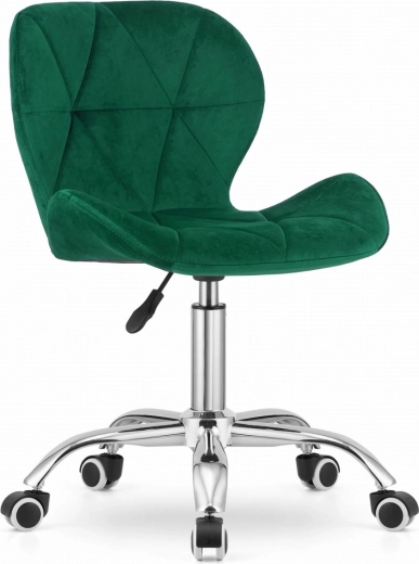 Silla de oficina giratoria de terciopelo, verde NOTO