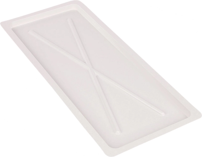 Bandeja de drenaje blanca Metpol 55 × 24 cm para escurridor de armario de 60 cm