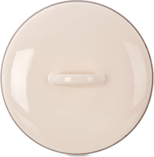 Tapa esmaltada color crema 19 cm