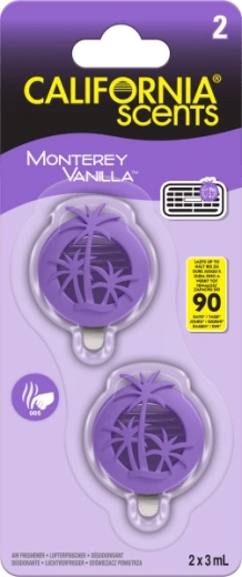 Ambientador para coche para rejilla de ventilación CALIFORNIA SCENTS Monterey Vanilla