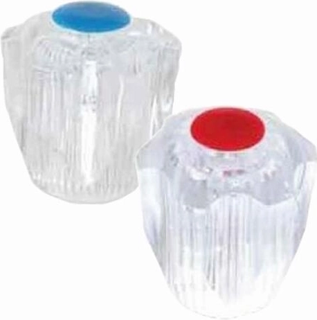 Maneta para válvula T14 con estriado, transparente
