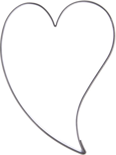 Cortador de acero inoxidable corazón curvado grande