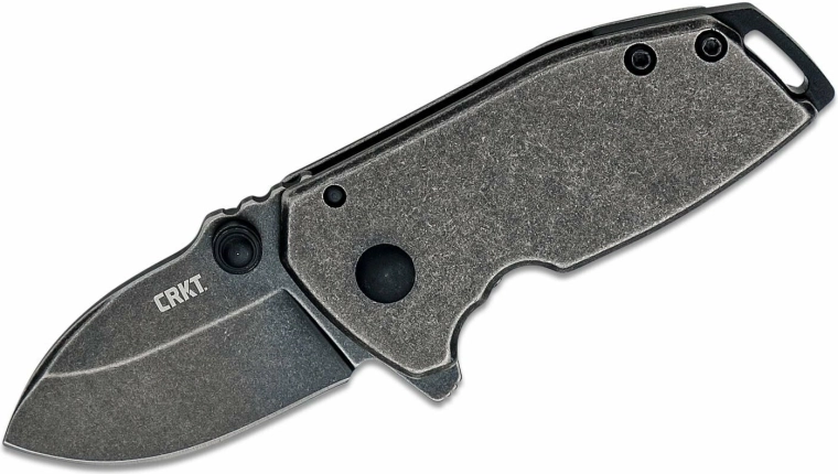 CRKT Squid Compact Black cuchillo de bolsillo compacto 4,4 cm Black Stonewash, totalmente metálico