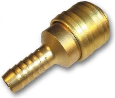 Acoplamiento rápido 1/4" para manguera de 6 mm de latón