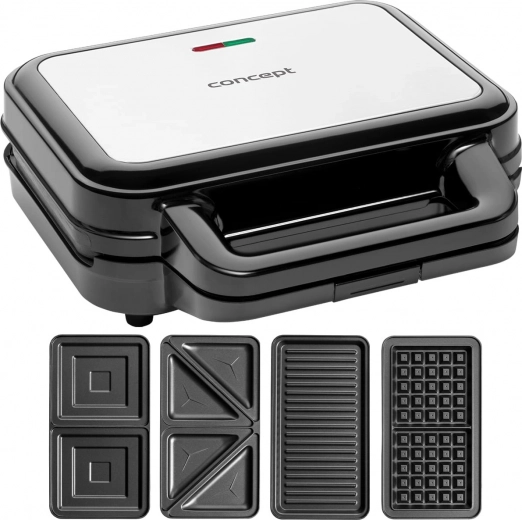 Sandwichera multifuncional 4 en 1 Concept 900W