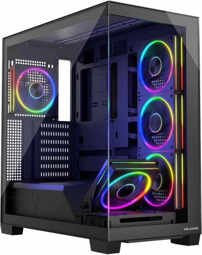 Caja de ordenador Stellar 5F ARGB negra