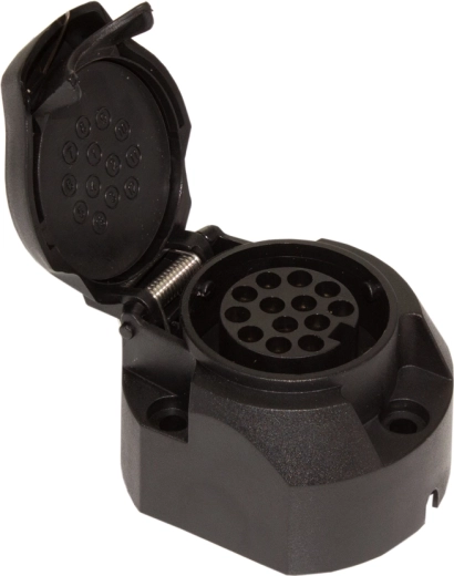 Toma de conector de remolque de 13 polos y 12 V