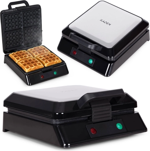 Gofrera para 4 gofres grandes con superficie antiadherente 1080–1300 W KADEN