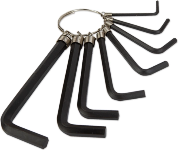 Juego de llaves Allen acodadas, 8 piezas