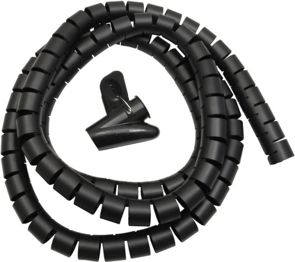 Organizador – funda en espiral para cables 25 mm × 2 m MACLEAN MCTV-676 B, negra