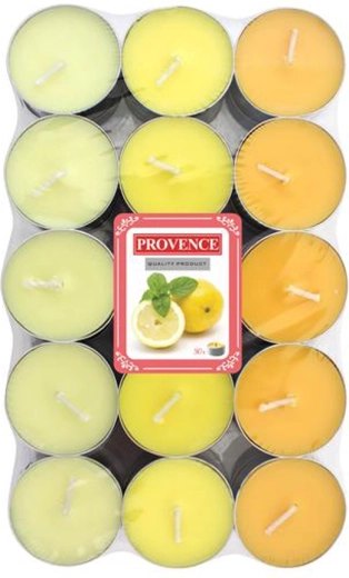 Velas de té Provence limón 30 uds