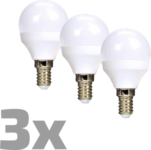 Bombilla LED Ecolux miniglobe E14 6 W 3000 K 450 lm (pack de 3)