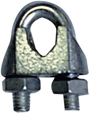 Abrazadera para cable de acero de 6 mm, galvanizada (juego de 10 uds)