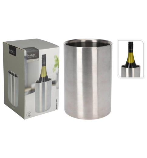 Cubitera enfriadora de vino de doble pared EXCELLENT HOUSEWARE de acero inoxidable