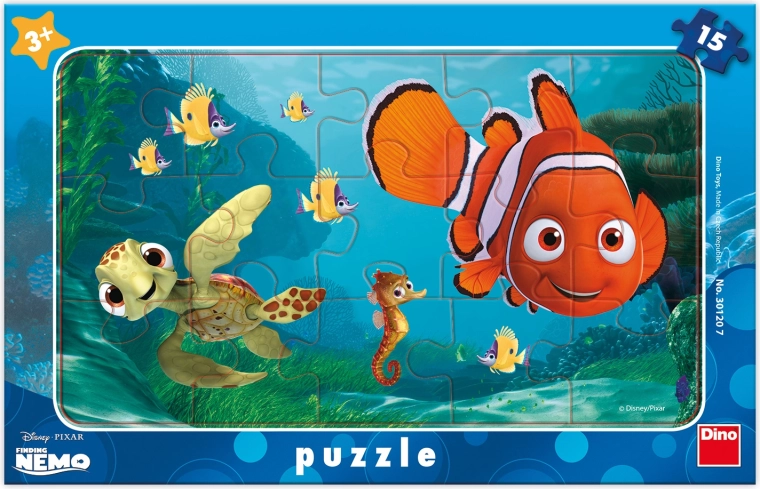 Puzzle Nemo y la tortuga con 15 piezas