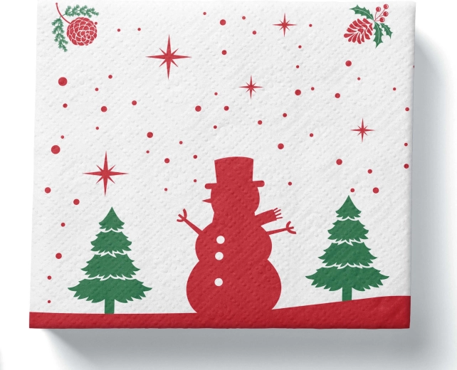 Servilletas de papel navideñas de 3 capas 33 × 33 cm