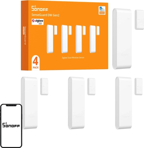 Sensor Sonoff Zigbee de apertura de ventanas y puertas SNZB-04PR2 (4 uds)