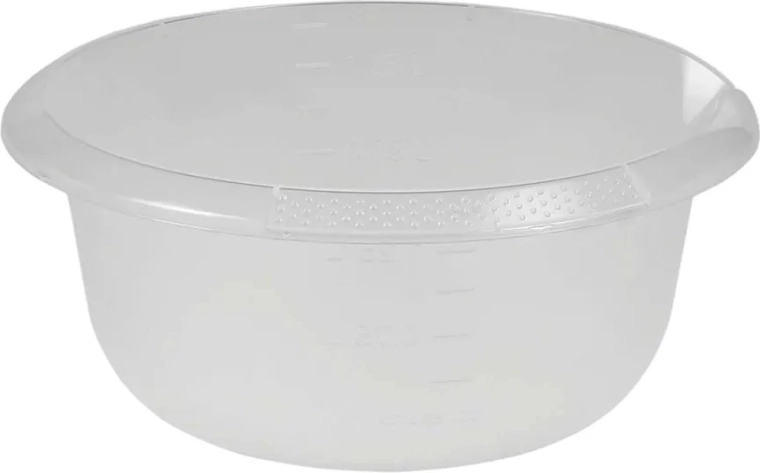 Cuenco redondo transparente con vertedor 20 cm, 1,5 l