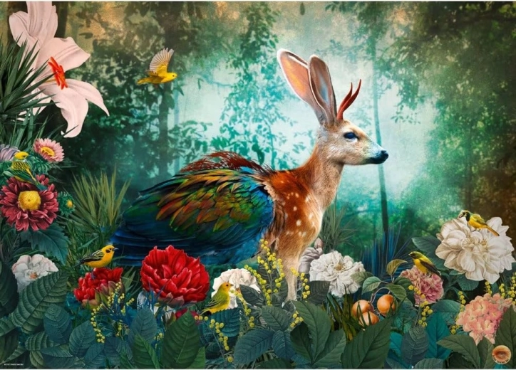Puzzle Fauna fantástica Jackalope 1000 piezas