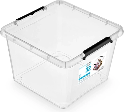 SimpleStore caja de almacenamiento con tapa 32 l (39 × 39 × 26 cm)
