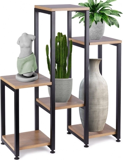 Soporte metálico para flores de 6 niveles 80 cm