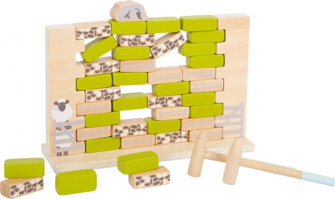 Juego de madera muro tambaleante