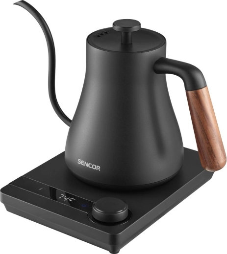 Hervidor eléctrico Sencor con cuello de cisne, 0,6 l, negro