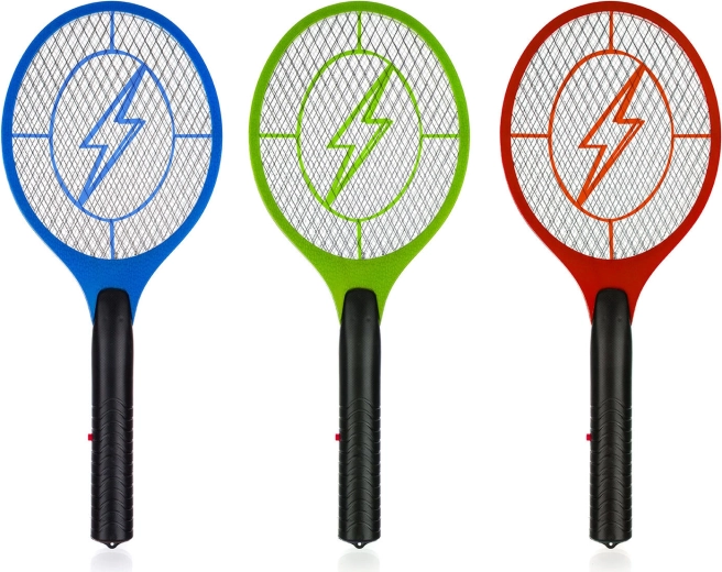Raqueta eléctrica mata insectos 3 V, colores surtidos