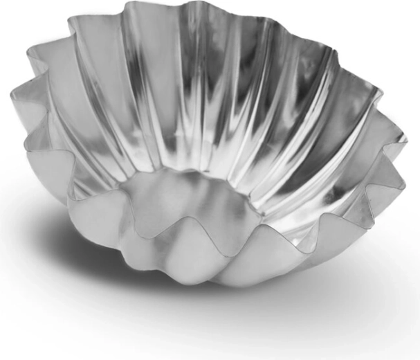 Juego de moldes de hojalata para tartaletas (cestitas) de 10 cm (6 uds.)