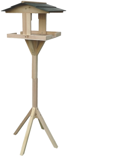 Comedero de madera para pájaros con soporte de 100 cm