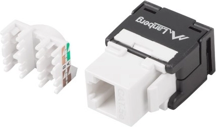 Módulo keystone RJ45 UTP cat. 5e sin herramientas, 180°, para caja de instalación
