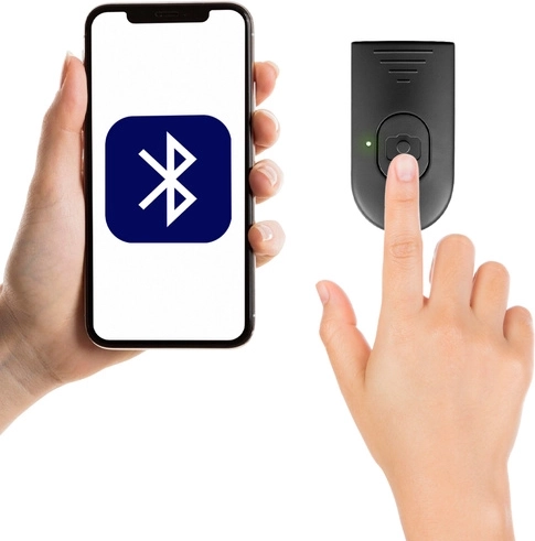 Disparador remoto Bluetooth con alcance de hasta 10–15 m