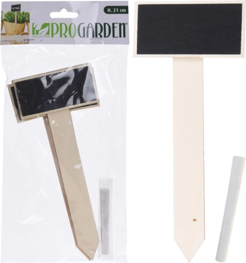 Etiquetas de jardín con tiza, altura 21 cm, set de 4 uds.