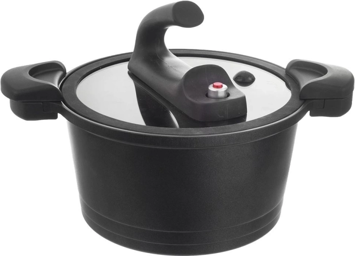 Olla a presión GRANDE 26 cm, 5,5 l con revestimiento granítico