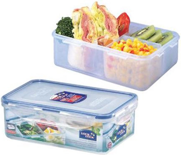 Recipiente para alimentos LOCKnLOCK, 3 compartimentos, 1 l, hermético y a prueba de fugas