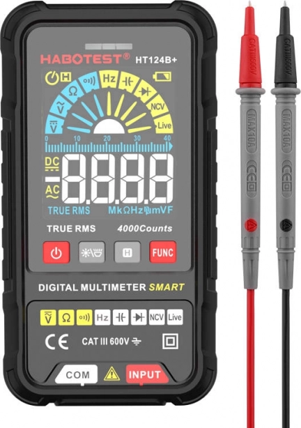 Multímetro digital HABOTEST HT124B+ S True RMS y NCV