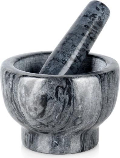 Mortero de granito con maja 13 cm – negro