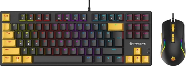 Set gaming de teclado y ratón Tracer Gamezone Hornet87 USB