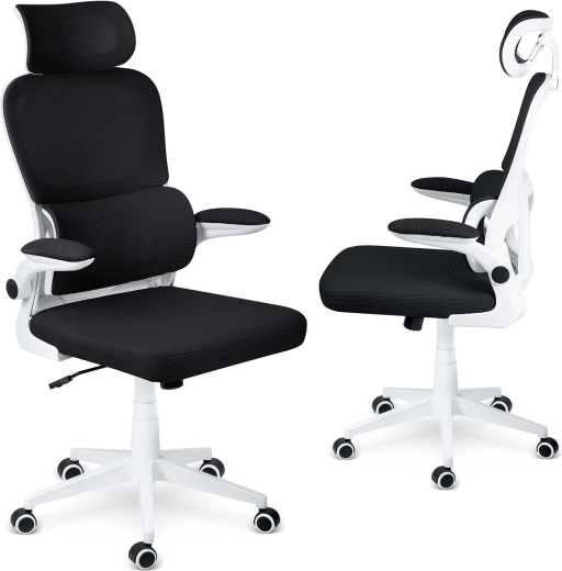 Silla de oficina ergonómica de micromalla Sofotel Formax, negra
