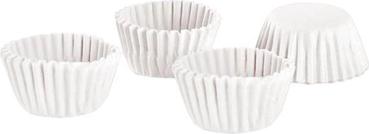 Cápsulas de papel para mini muffins TORO, blancas, 100 uds.