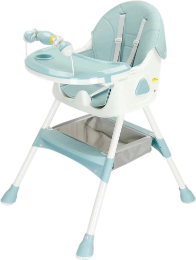 Silla de comedor infantil 3 en 1 con bandeja extraíble y altura ajustable