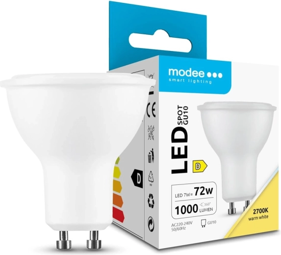 Bombilla LED tipo foco 7 W GU10 blanco cálido 1000 lm MODEE
