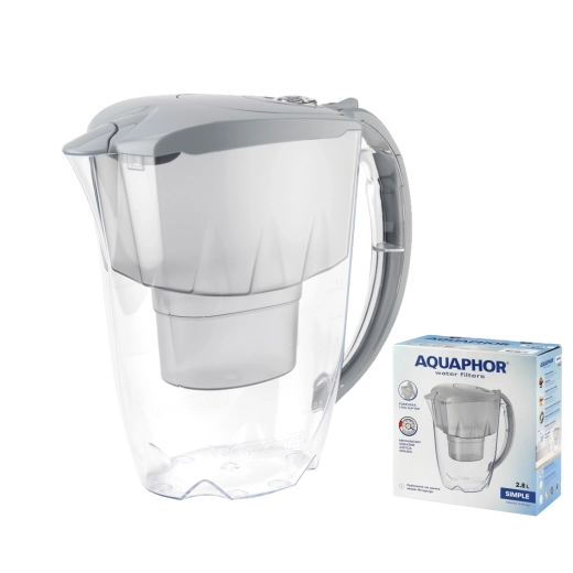 Jarra filtrante Aquaphor Simple 2,8 l gris