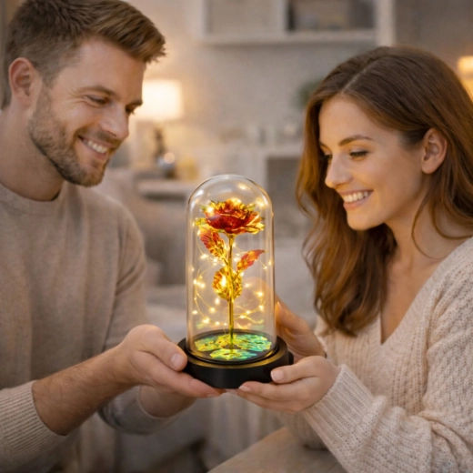 Decoración romántica con luz