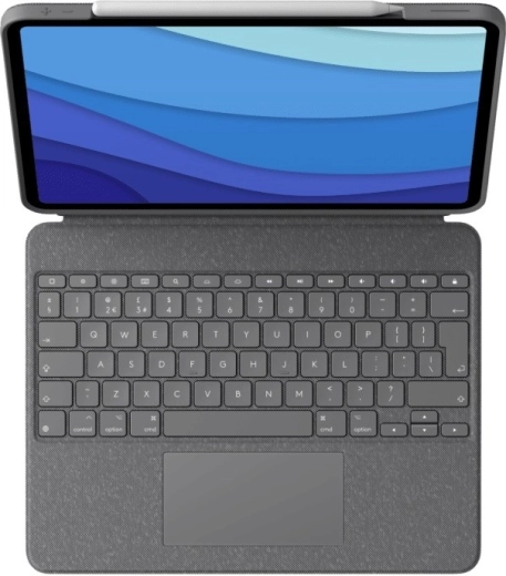 Teclado como el de un portátil y trackpad grande