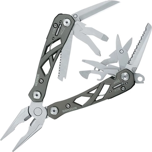 Herramienta multifunción Gerber Suspension, acero, 12 funciones, funda de nylon