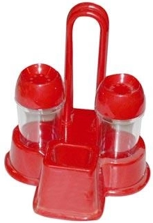 Juego de saleros de plástico con soporte, mezcla de colores (2 uds.)